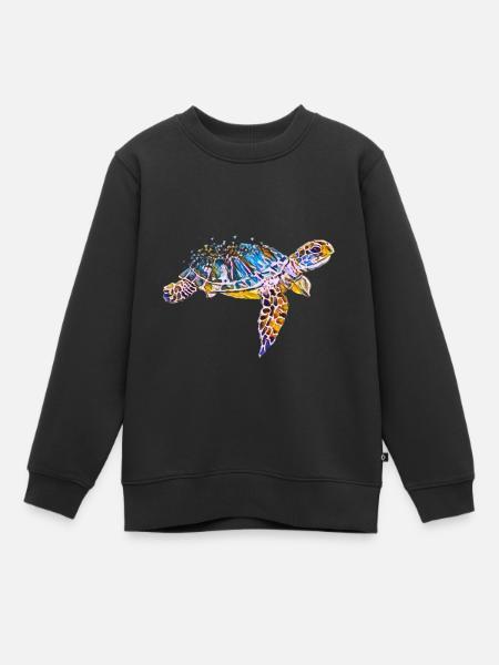 Schildkröte - Kinder Premium Organic Sweatshirt - Schwarz