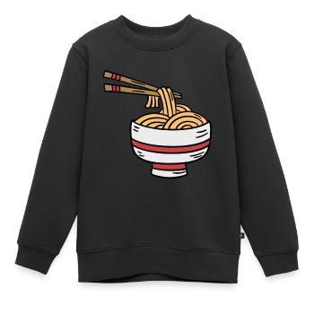 Soupe de nouilles aux nouilles ramen cadeau Asie Japon - Sweat Premium enfant bio - noir - Devant - AI Model Kid Female (0cm)
