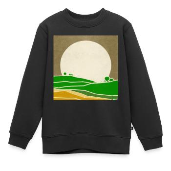 Retro Sunset - Kinder Premium Organic Sweatshirt - Schwarz - Vorne - AI Model Kid Female (0cm)