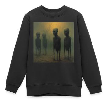 scary horror surrealizm - Kinder Premium Organic Sweatshirt - Schwarz - Vorne - AI Model Kid Female (0cm)