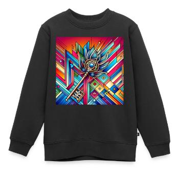 Schlüssel - Kinder Premium Organic Sweatshirt - Schwarz - Vorne - AI Model Kid Female (0cm)
