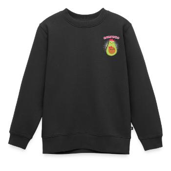 Maman avec ventre bébé Grossesse Maman Avocat - Sweat Premium enfant bio - noir - Devant - AI Model Kid Female (0cm)