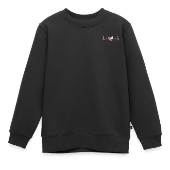 Lesbischer Herzschlag Herzfrequenz Lesbian Pride - Kinder Premium Organic Sweatshirt - Schwarz - Vorne - AI Model Kid Female (0cm)