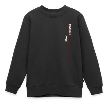 Bleiben Sie stark - Kinder Premium Organic Sweatshirt - Schwarz - Vorne - AI Model Kid Female (0cm)