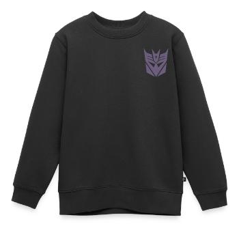 Transformers Earth Spark Motif Decepticons - Sweat Premium enfant bio - noir - Devant - AI Model Kid Female (0cm)