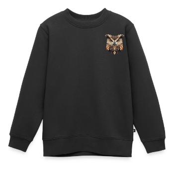 OWL - Kinder Premium Organic Sweatshirt - Schwarz - Vorne - AI Model Kid Female (0cm)