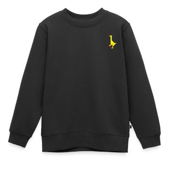 Gans - Tangram - Kinder Premium Organic Sweatshirt - Schwarz - Vorne - AI Model Kid Female (0cm)