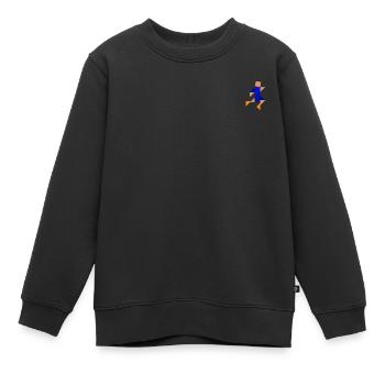 Football player - Tangram - Kids Premium Organic Sweatshirt - black - Front - AI Model Kid Female (0cm)