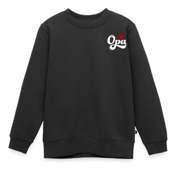 Opa - Kinder Premium Organic Sweatshirt - Schwarz - Vorne - AI Model Kid Female (0cm)