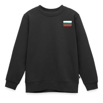 Bulgarien Flagge used look - Kinder Premium Organic Sweatshirt - Schwarz - Vorne - AI Model Kid Female (0cm)