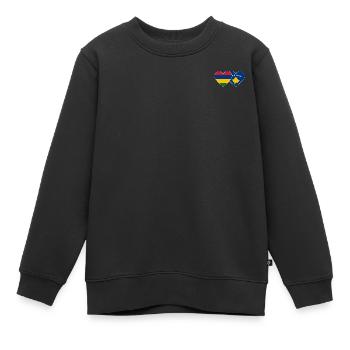 Mauritius Bosnien Flagge Herz - Kinder Premium Organic Sweatshirt - Schwarz - Vorne - AI Model Kid Female (0cm)