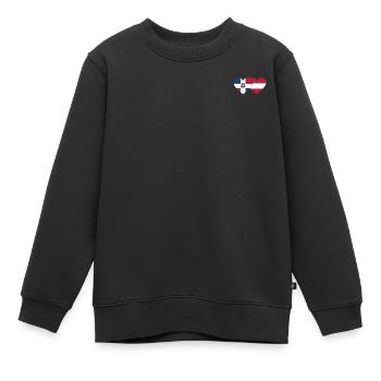 République dominicaine Autriche Flag Heart - Sweat Premium enfant bio - noir - Devant - AI Model Kid Female (0cm)
