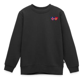 Islande Monténégro Drapeau - Sweat Premium enfant bio - noir - Devant - AI Model Kid Female (0cm)