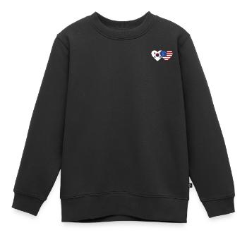 Corée du Sud États-Unis Flag Heart - Sweat Premium enfant bio - noir - Devant - AI Model Kid Female (0cm)