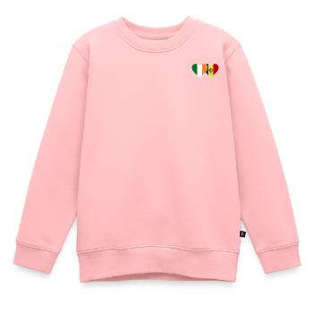 Irland Andorra Flagge Herz - Kinder Premium Organic Sweatshirt - Rosa - Vorne - AI Model Kid Female (0cm)