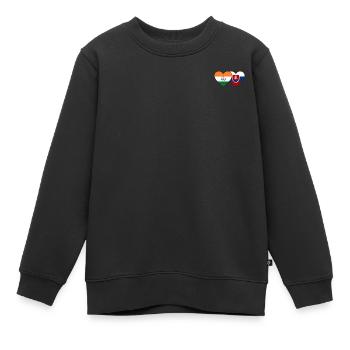 Indien Slowakei Flagge Herz - Kinder Premium Organic Sweatshirt - Schwarz - Vorne - AI Model Kid Female (0cm)