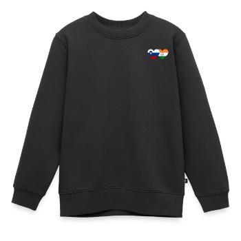 Slowenien Indien Flagge Herz - Kinder Premium Organic Sweatshirt - Schwarz - Vorne - AI Model Kid Female (0cm)