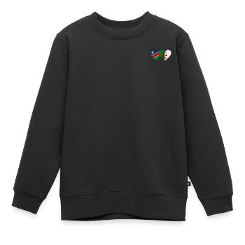 Namibie Algérie Drapeau Coeur - Sweat Premium enfant bio - noir - Devant - AI Model Kid Female (0cm)