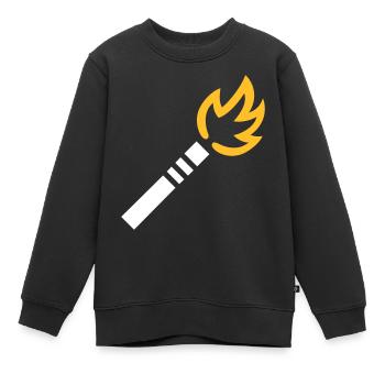 Pyrotechnie - Sweat Premium enfant bio - noir - Devant - AI Model Kid Female (0cm)