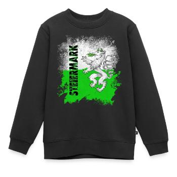 Steiermark Retro Style - Kinder Premium Organic Sweatshirt - Schwarz - Vorne - AI Model Kid Female (0cm)
