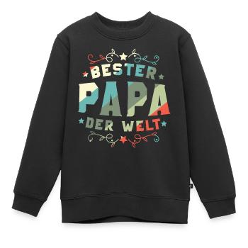 Bester Papa Der Welt Bester Papa - Kinder Premium Organic Sweatshirt - Schwarz - Vorne - AI Model Kid Female (0cm)