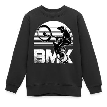 BMX freestyle - Sweat Premium enfant bio - noir - Devant - AI Model Kid Female (0cm)