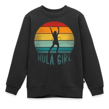 Hulahoop Hullern Hula Girl Hoola Hop Frauen - Kinder Premium Organic Sweatshirt - Schwarz - Vorne - AI Model Kid Female (0cm)