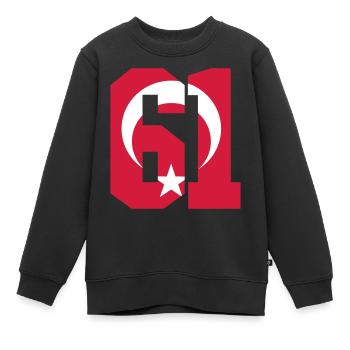 Trabzon 61 Türkiye - Kinder Premium Organic Sweatshirt - Schwarz - Vorne - AI Model Kid Female (0cm)