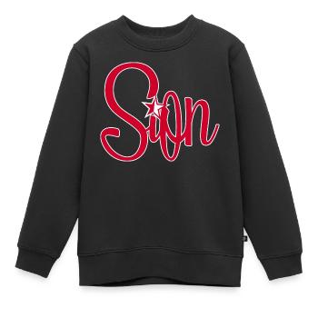 Sion capitale du Valais - Sweat Premium enfant bio - noir - Devant - AI Model Kid Female (0cm)