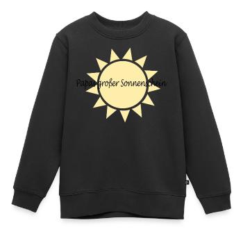 Papas großer Sonnenschein - Kinder Premium Organic Sweatshirt - Schwarz - Vorne - AI Model Kid Female (0cm)