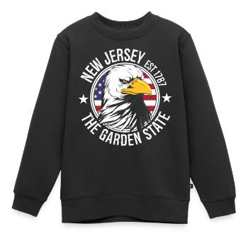New Jersey - Sweat Premium enfant bio - noir - Devant - AI Model Kid Female (0cm)