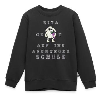Auf ins Abenteuer Schule - Kinder Premium Organic Sweatshirt - Schwarz - Vorne - AI Model Kid Female (0cm)