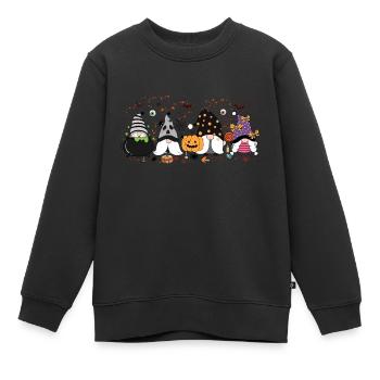 C’est la saison, Gnomes d’Halloween, Gif de Thanksgiving - Sweat Premium enfant bio - noir - Devant - AI Model Kid Female (0cm)