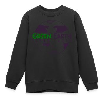 Grüne Erde, Klare Erde - Kinder Premium Organic Sweatshirt - Schwarz - Vorne - AI Model Kid Female (0cm)