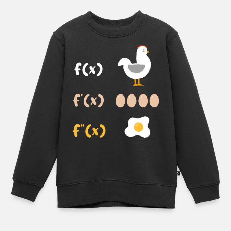 Mathe Ableitung Huhn Schüler Lehrer Geschenk - Kinder Premium Organic Sweatshirt - Schwarz