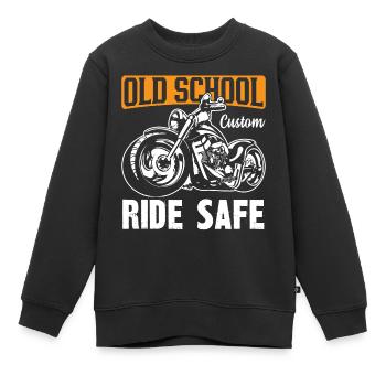 SICHER FAHREN - Kinder Premium Organic Sweatshirt - Schwarz - Vorne - AI Model Kid Female (0cm)