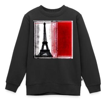 Paris Eiffelturm - Kinder Premium Organic Sweatshirt - Schwarz - Vorne - AI Model Kid Female (0cm)