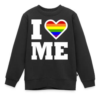 I love me - Kinder Premium Organic Sweatshirt - Schwarz - Vorne - AI Model Kid Female (0cm)