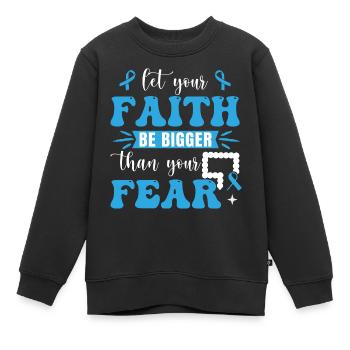 Darmkrebs-Krieger - Kinder Premium Organic Sweatshirt - Schwarz - Vorne - AI Model Kid Female (0cm)