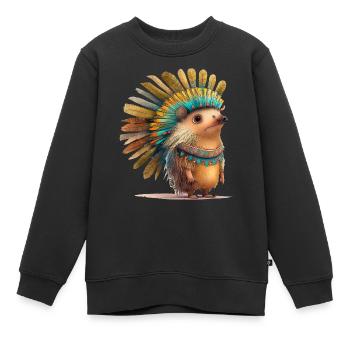 Bogusz der Igel - Kinder Premium Organic Sweatshirt - Schwarz - Vorne - AI Model Kid Female (0cm)