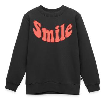 Smile - Kinder Premium Organic Sweatshirt - Schwarz - Vorne - AI Model Kid Female (0cm)