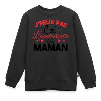 Joyeux Anniversaire Maman Cadeau D'anniversaire - Sweat Premium enfant bio - noir - Devant - AI Model Kid Female (0cm)