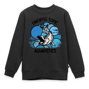 Aquariophiles Poissons Poissons d’ornement Aquaristique - Sweat Premium enfant bio - noir - Devant - AI Model Kid Female (0cm)