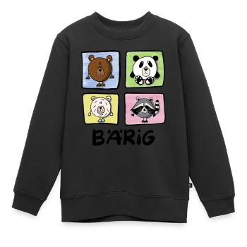 Bären Bärig - Kinder Premium Organic Sweatshirt - Schwarz - Vorne - AI Model Kid Female (0cm)