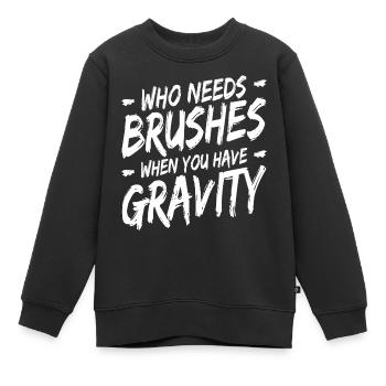 Acrylgießen Geschenke | Maler Kunst Leinwand Farbe - Kinder Premium Organic Sweatshirt - Schwarz - Vorne - AI Model Kid Female (0cm)