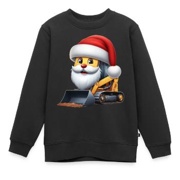 Père Noël Skid Steer - Sweat Premium enfant bio - noir - Devant - AI Model Kid Female (0cm)