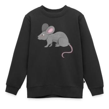kleine Ratte - Kinder Premium Organic Sweatshirt - Schwarz - Vorne - AI Model Kid Female (0cm)