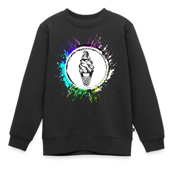 Eis Lecker Icecream - Kinder Premium Organic Sweatshirt - Schwarz - Vorne - AI Model Kid Female (0cm)