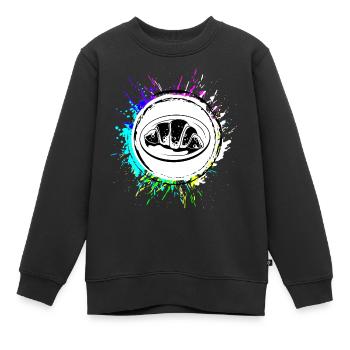 Croissant Symbol - Kinder Premium Organic Sweatshirt - Schwarz - Vorne - AI Model Kid Female (0cm)
