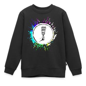 Spieß Grill Kebab - Kinder Premium Organic Sweatshirt - Schwarz - Vorne - AI Model Kid Female (0cm)